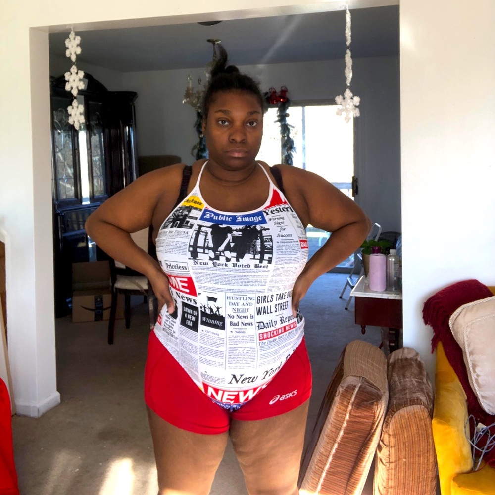 Newspaper design bodysuit